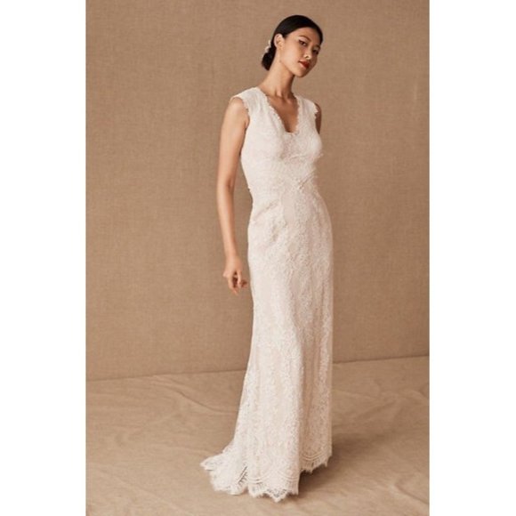 BHLDN Tadashi Shoji Fiorelle Wedding Gown Size 14 NEW